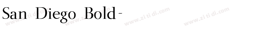 San Diego Bold字体转换